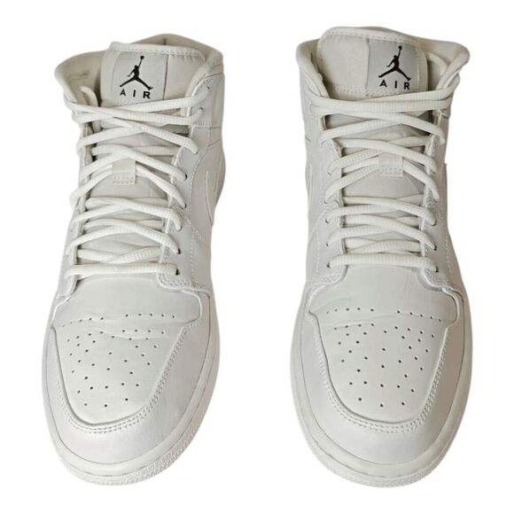 NIKE Air Jordan 1 Retro Mid \'White\' Sneakers Size 11 main image 6